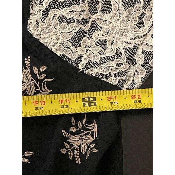 Lacy After Noon PLUS 2X Floral Lace Pearl Button Down Shirt Blouse Made in USA - Picture 10 of 12